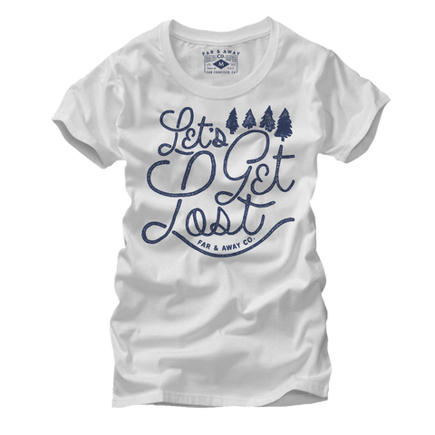 LET'S GET LOST - WOMEN'S WHITE TEE